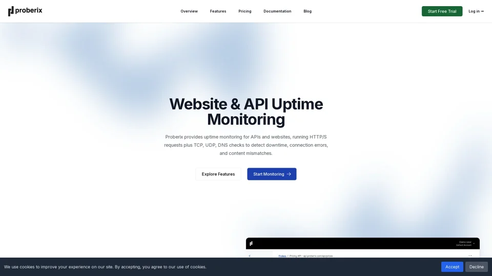 Website & API Uptime Monitoring | Real-Time Performance Alerts | Proberix