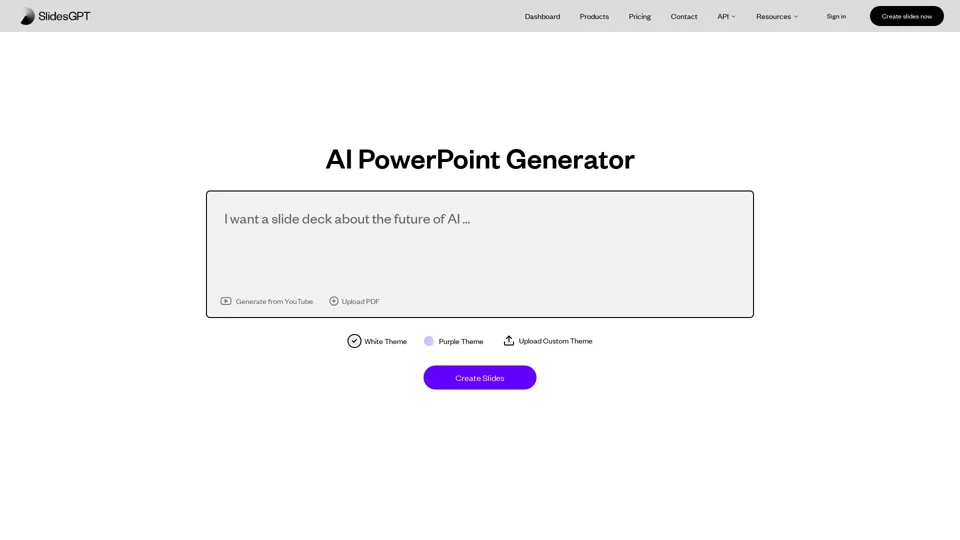 AI PowerPoint Generator, Slideshow Maker, PPT Maker