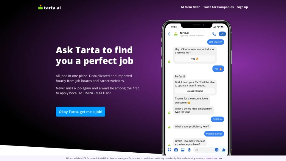 Tarta: The AI-Powered Job Search Assistant
