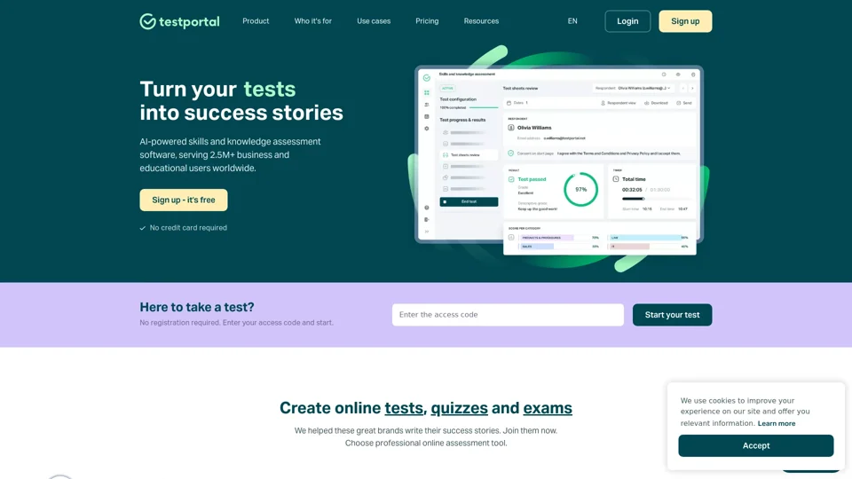 Testportal: Online assessment platform | Create your own tests, quizzes and exams
