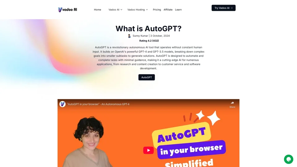 AutoGPT: Autonomous AI Agent for Task Automation and Productivity