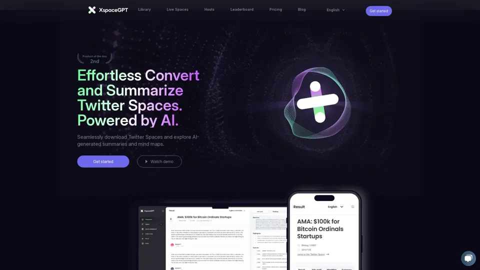 Convert & Summarize Twitter Spaces to Text | XspaceGPT