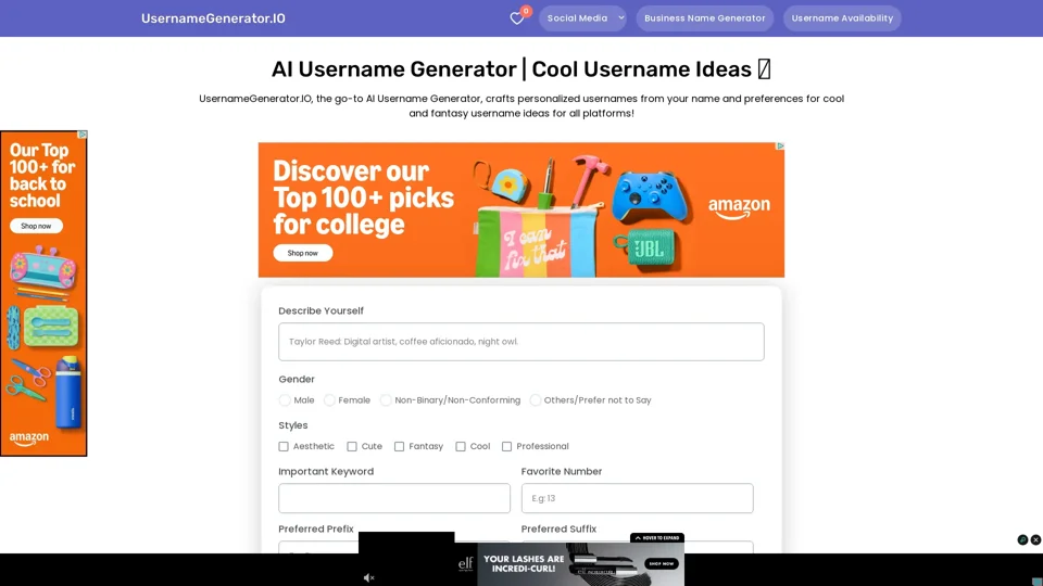 AI Username Generator | Cool Username Ideas ✨