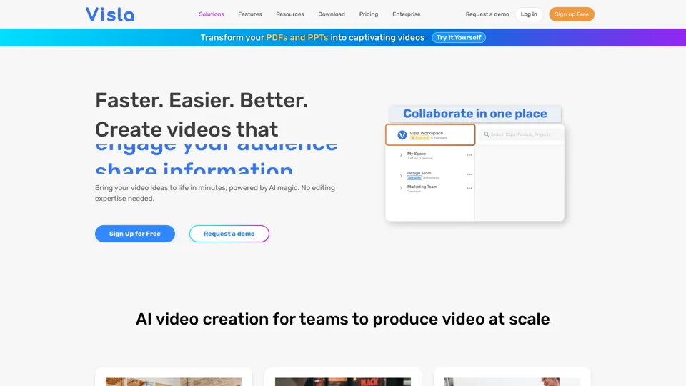 Visla: AI Video Creation and Editing for Business
