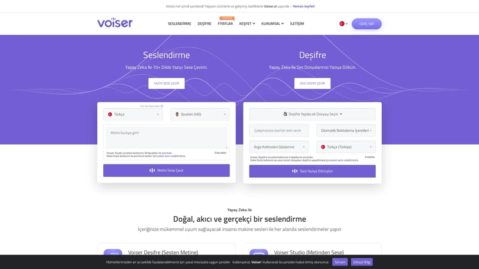 Voiser » Seslendirme & Deşifre