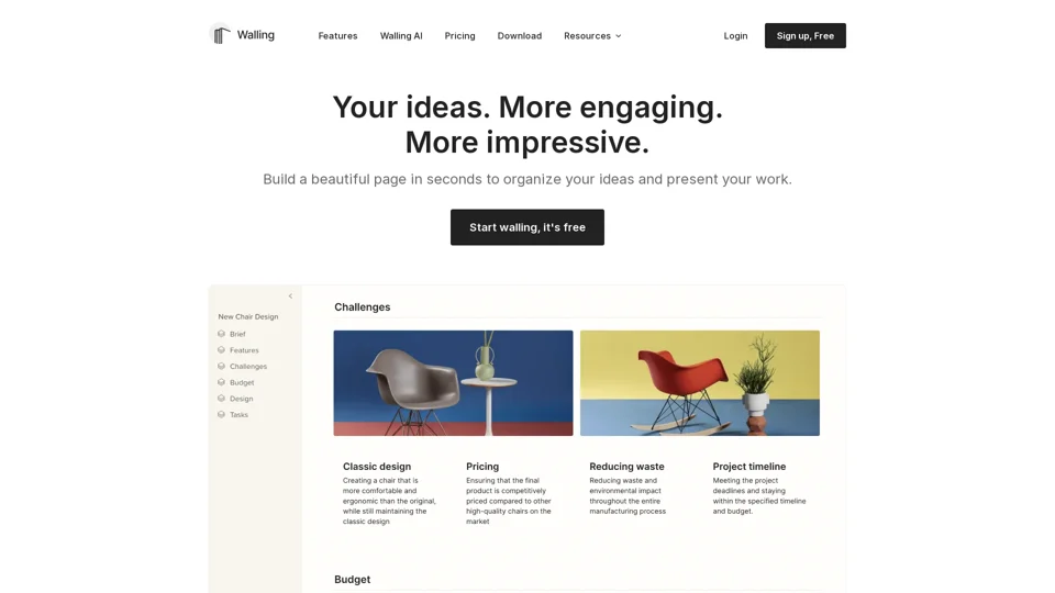 Walling - Organize & Present Your Ideas