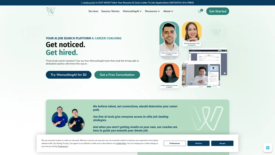 Wonsulting - AI Job Search Tools & Career Coaching that Gets You Hired!