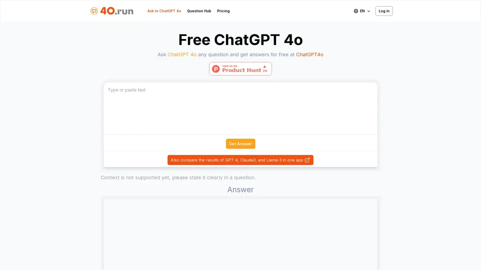 4o.run: Free ChatGPT 4o, Unlimited Chat With ChatGPT4o