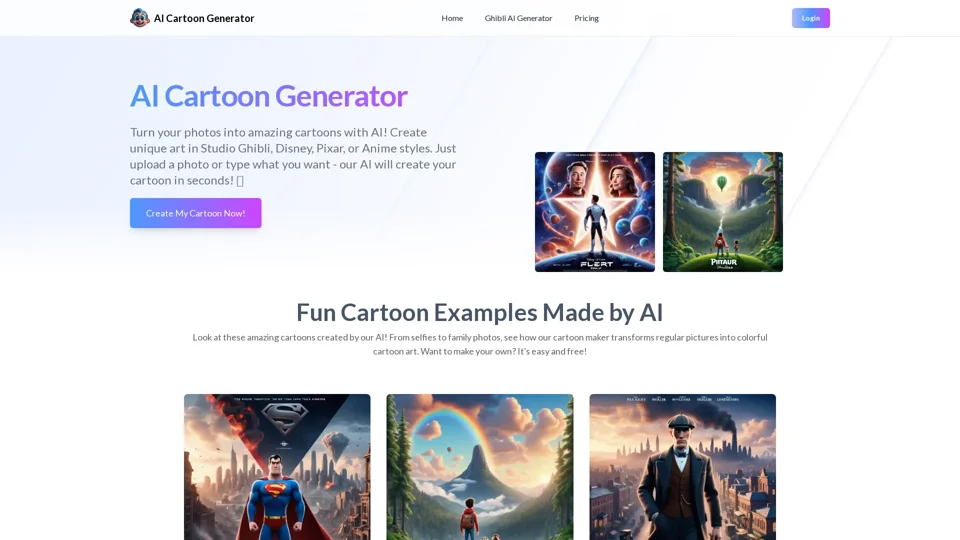 AI Cartoon Generator - Turn Photos into Cartoons with AI