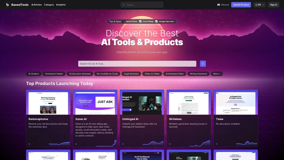 Most Based AI Tools & Tools Directory - BasedTools