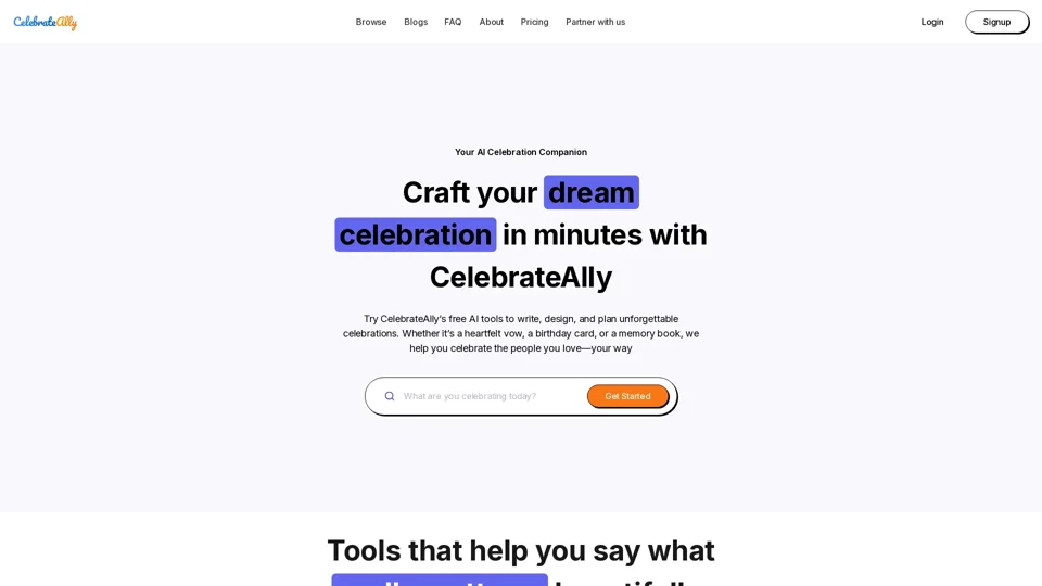 Celebrateally: Your AI Celebration Companion