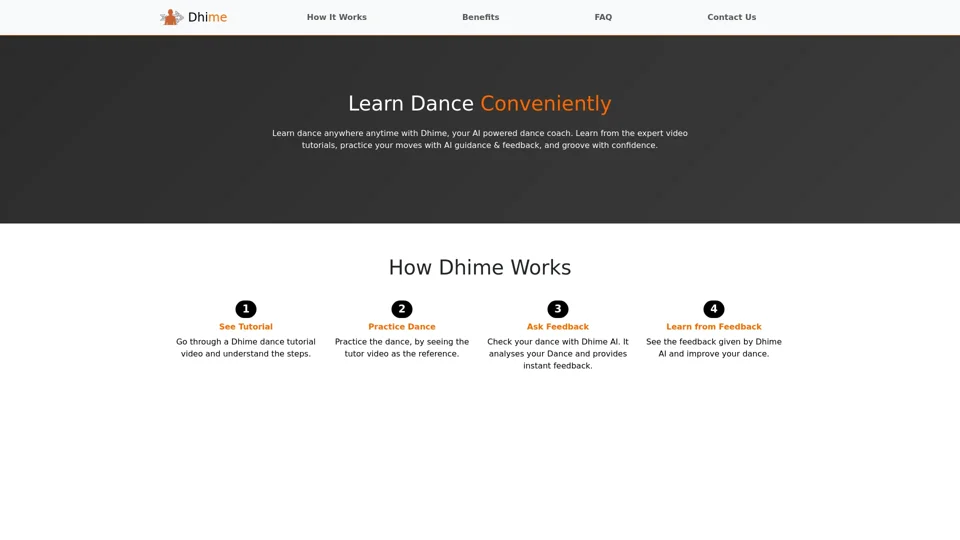 Dhime, learn dance conveniently