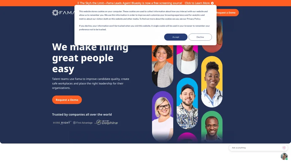 Fama is the innovator in online screening that makes hiring great people easy