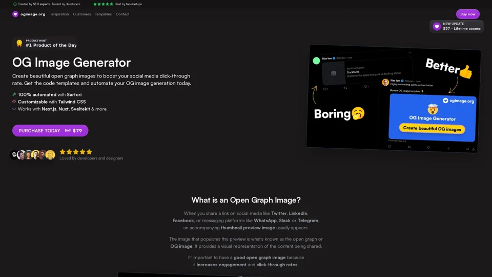 OG Image Generator - Boost Social Media CTR with Beautiful Open Graph Images