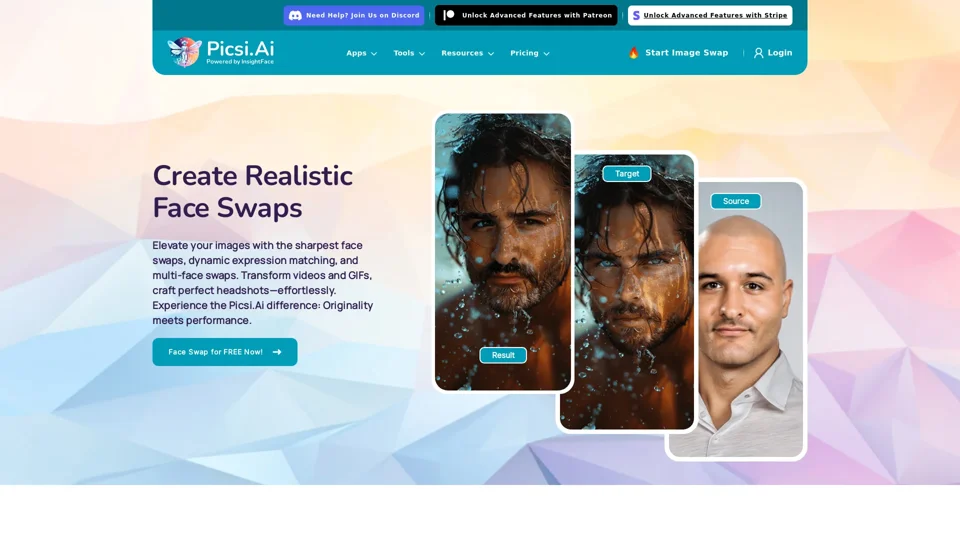 Picsi: AI Face Swap, Free Face Swapping & Advanced Video Swapping Tools