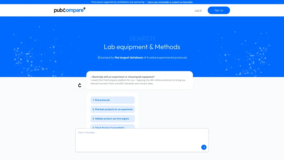 Pubcompare : The largest database of trusted experimental protocols