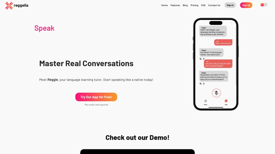 Achieve Native-Like Pronunciation with Reggie - Your AI Language Tutor