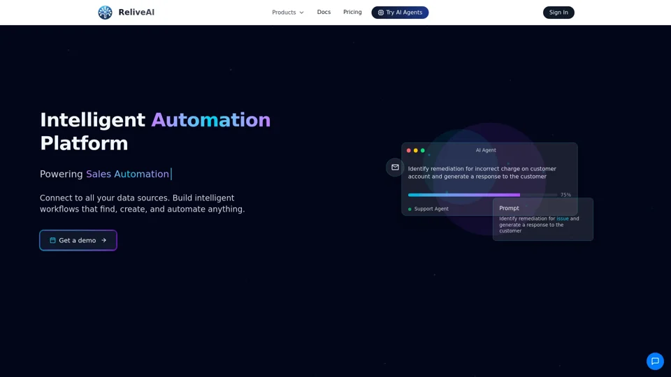ReliveAI - AI Sales Agent & Customer Support Platform