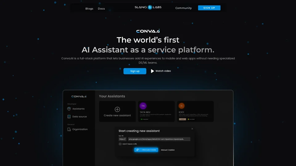Conva.AI-World’s first AI Assistant as a Service platform