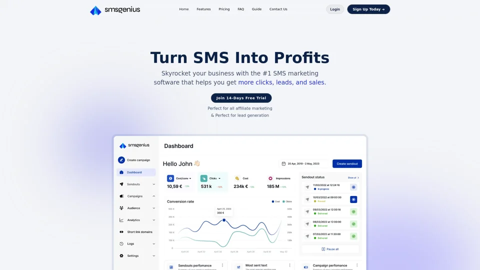 SMSGenius | Turn SMS into Profits