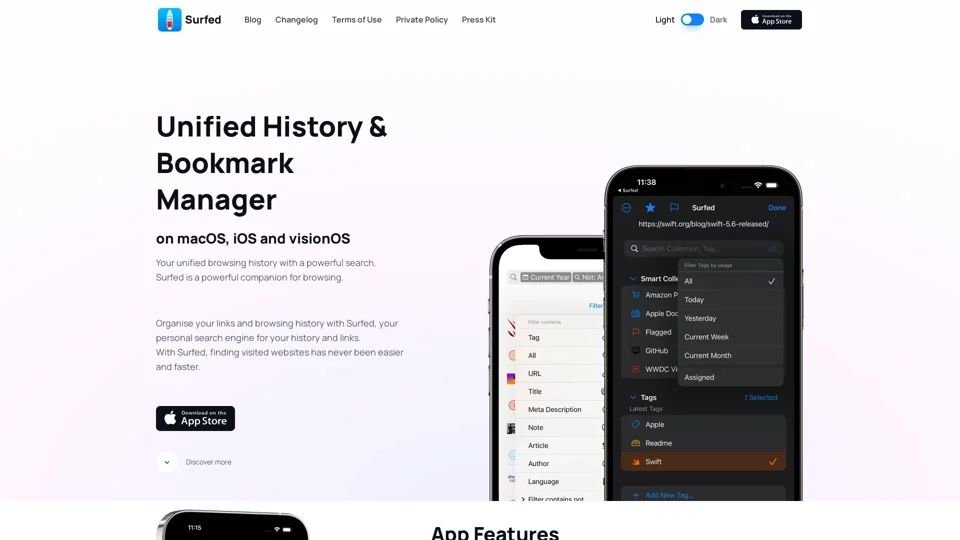 Surfed - History & Bookmark Manager