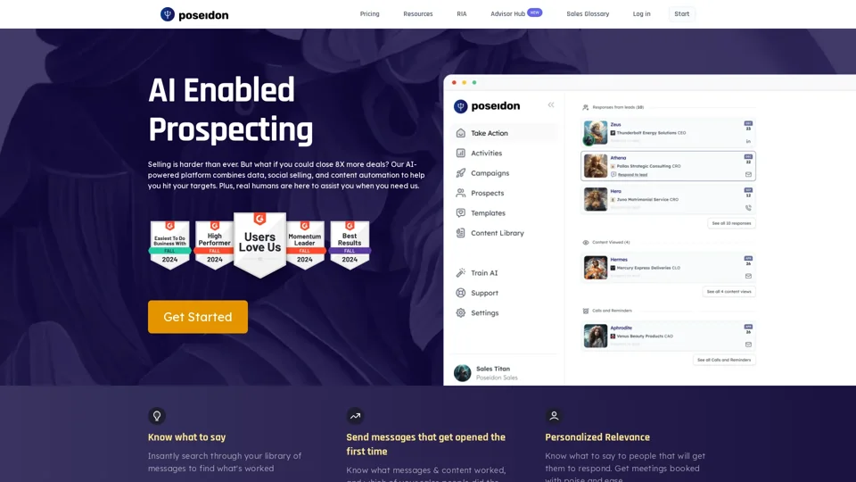 Poseidon - Ai Social Selling Tool + Sales Automation