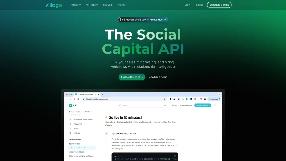 Village - The Social Capital API